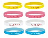 Customise - Blood Group Colour Coded Wristbands (Pack of 1000)